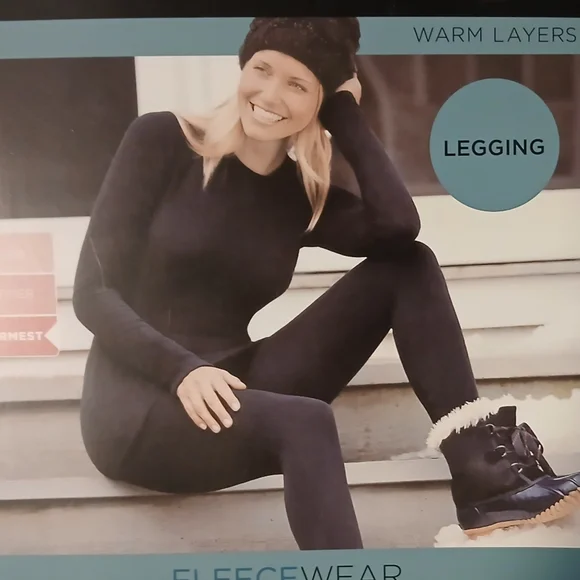 Black Fleece Leggings - Picture 9 of 11